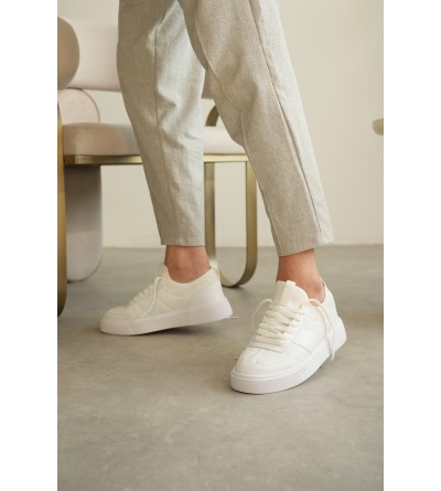 KB-010 Kuback Beyaz Cilt Günlük Erkek Ayakkabı 