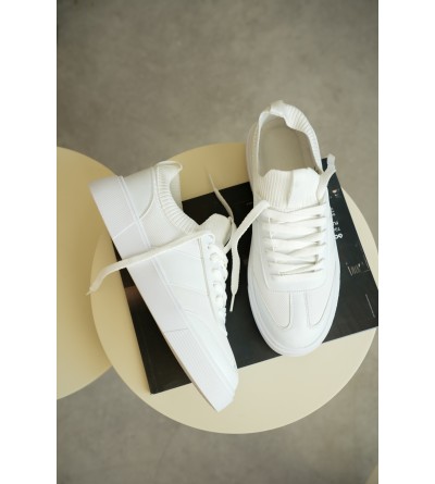 KB-010 Kuback Beyaz Cilt Günlük Erkek Ayakkabı 