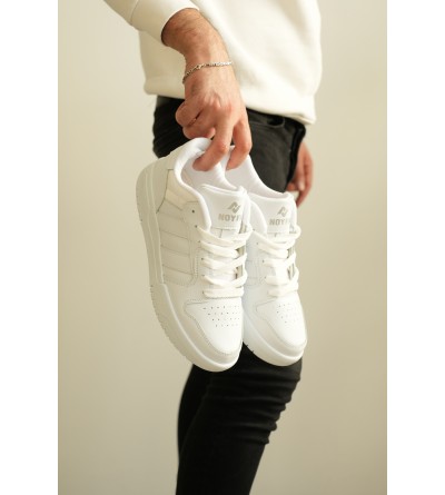 KB-013 Kuback Beyaz Cilt Günlük Erkek Ayakkabı 