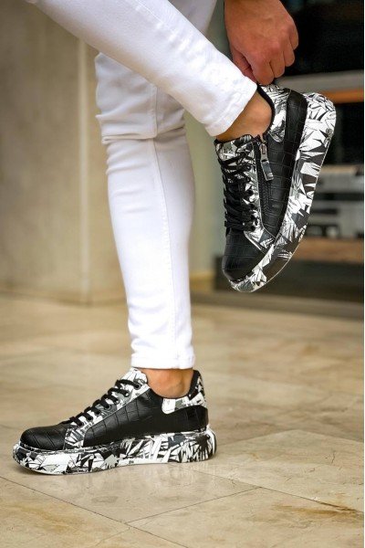 KB-02 Kuback Bağcıklı Crocodile Siyah Siyah Günlük Erkek Ayakkabı KB-02 Kuback Bağcıklı Crocodile Siyah Siyah Günlük Erkek Ayakkabı