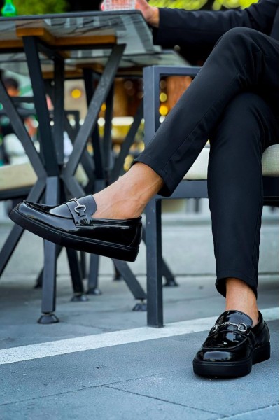 KB-027 Kuback Bağcıksız Kömür Rugan G Günlük Erkek Ayakkabı KB-027 Kuback Bağcıksız Kömür Rugan G Günlük Erkek Ayakkabı