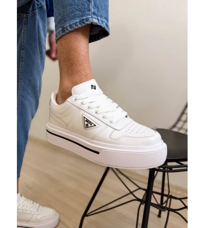 KB-04 Kuback Beyaz Cilt Günlük Erkek Ayakkabı 