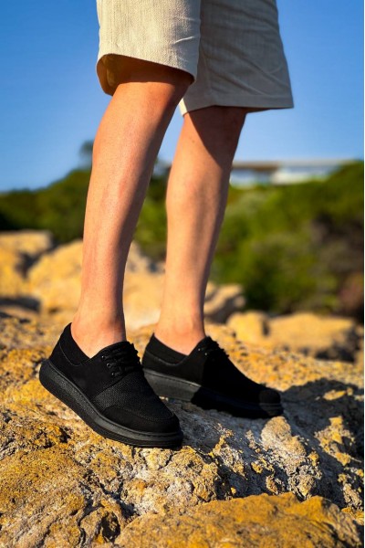 KB-042 Kuback Bağcıklı Siyah Deri Tozu Siyah Taban Günlük Erkek Ayakkabı KB-042 Kuback Bağcıklı Siyah Deri Tozu Siyah Taban Günlük Erkek Ayakkabı