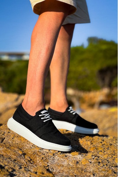 KB-042  Kuback Bağcıklı Siyah Günlük Erkek Ayakkabı