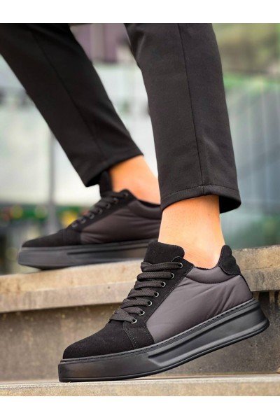 KB-046 Kuback Siyah Paraşüt Siyah Yüksek Taban Günlük Spor Ayakkabı KB-046 Kuback Siyah Paraşüt Siyah Yüksek Taban Günlük Spor Ayakkabı