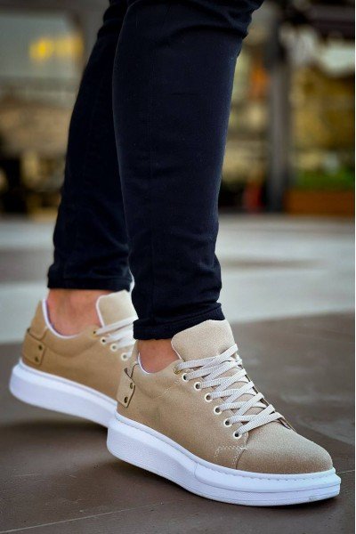 KB047  Kuback Bej Süet Günlük Erkek  Ayakkabı