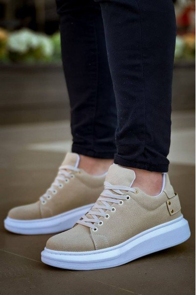 KB047  Kuback Bej Süet Günlük Erkek  Ayakkabı