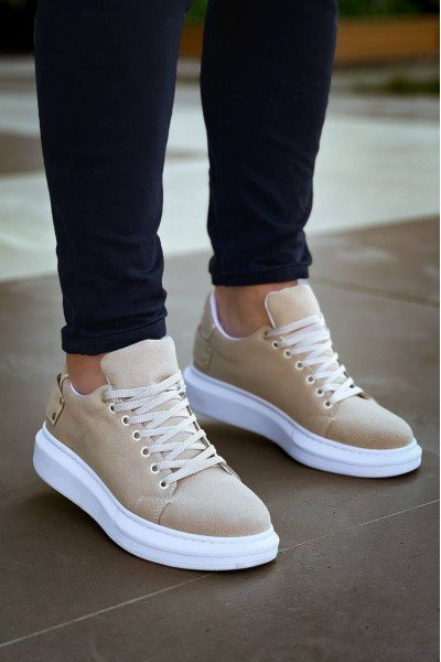 KB047  Kuback Bej Süet Günlük Erkek  Ayakkabı