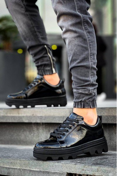 KB-056 Kuback Siyah Rugan Siyah Yüksek Taban Günlük Spor Ayakkabı KB-056 Kuback Siyah Rugan Siyah Yüksek Taban Günlük Spor Ayakkabı