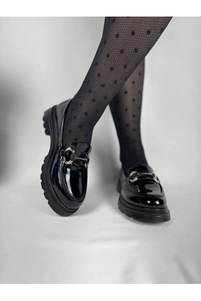 KB-ZN101 Kuback Kömür Rugan Günlük Kadın Babet