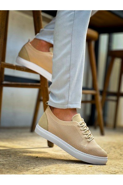 KB-101 Kuback Bej Triko Bağcıklı Günlük Erkek Ayakkabı KB-101 Kuback Bej Triko Bağcıklı Günlük Erkek Ayakkabı