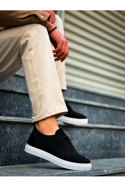 KB-101 Kuback Siyah Triko Bağcıklı Günlük Erkek Ayakkabı