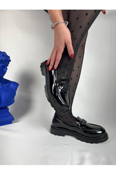 KB-ZN104 Kuback Kömür Rugan Günlük Kadın Babet