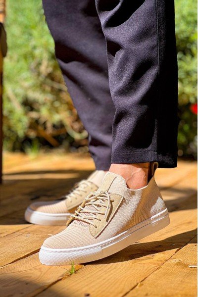 KB-110 Kuback Bej Triko Yüksek Taban Bağcıklı Günlük Erkek Ayakkabı KB-110 Kuback Bej Triko Yüksek Taban Bağcıklı Günlük Erkek Ayakkabı