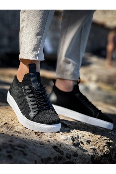 KB-112   Kuback Siyah Triko Bağcıklı  Günlük Erkek  Ayakkabı