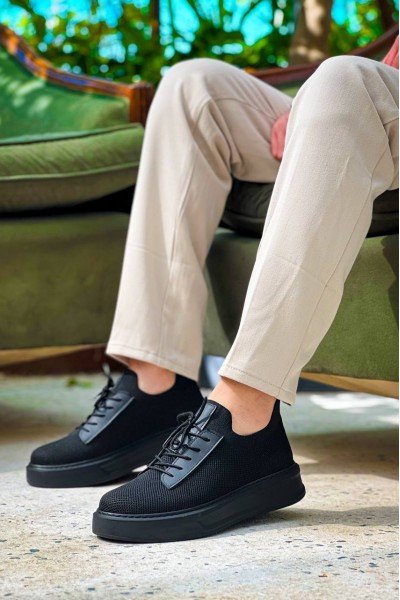 KB-116 Kuback Siyah Siyah Taban Bağcıklı Triko Günlük Erkek Ayakkabı KB-116 Kuback Siyah Siyah Taban Bağcıklı Triko Günlük Erkek Ayakkabı