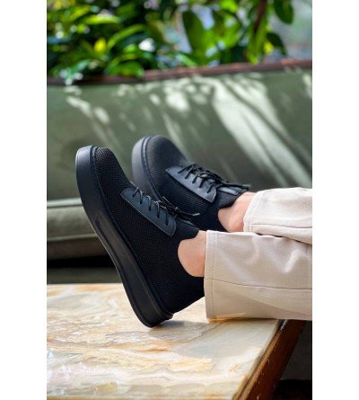 KB-116 Kuback Siyah Siyah Taban Bağcıklı Triko Günlük Erkek Ayakkabı KB-116 Kuback Siyah Siyah Taban Bağcıklı Triko Günlük Erkek Ayakkabı