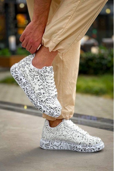 KB-X500 Kuback Beyaz Emoji Bağcıklı Günlük Erkek Ayakkabı KB-X500 Kuback Beyaz Emoji Bağcıklı Günlük Erkek Ayakkabı