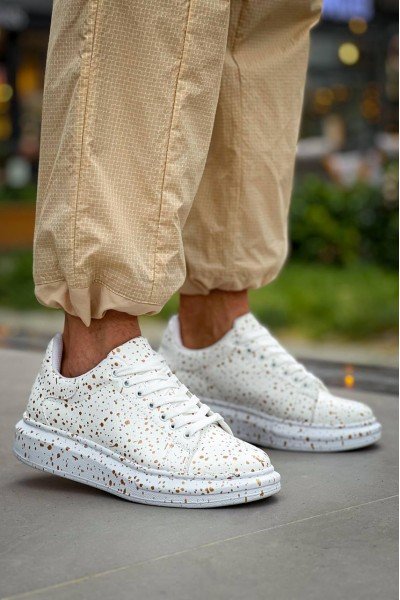 KB-X500 Kuback Beyaz Gold Bağcıklı Günlük Erkek Ayakkabı KB-X500 Kuback Beyaz Gold Bağcıklı Günlük Erkek Ayakkabı