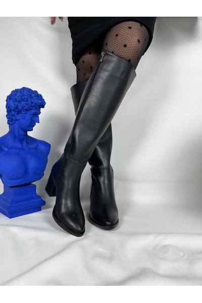 KB-505 Kuback Kömür Cilt Günlük Kadın Çizme