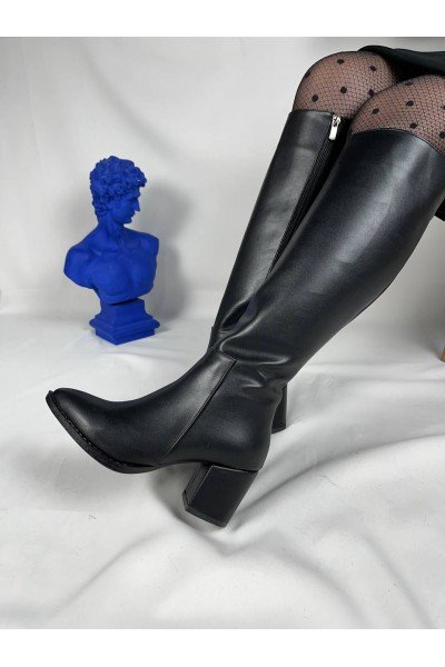KB-505 Kuback Kömür Cilt Günlük Kadın Çizme