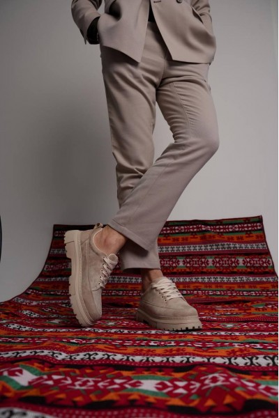 KB-702 Kuback Bej Süet Günlük Erkek Ayakkabı
