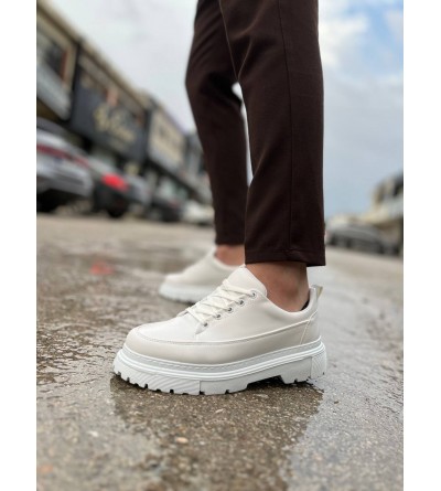 KB-702 Kuback Beyaz Cilt Günlük Erkek Ayakkabı