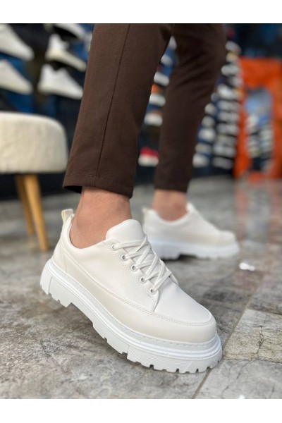 KB-702 Kuback Beyaz Cilt Günlük Erkek Ayakkabı