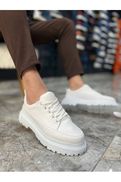 KB-702 Kuback Beyaz Cilt Günlük Erkek Ayakkabı