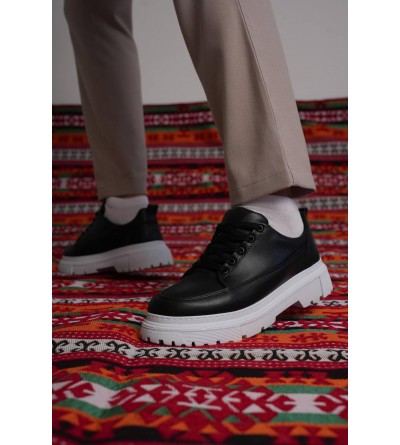 KB-702 Kuback Siyah Cilt Günlük Erkek Ayakkabı