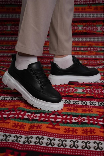 KB-702 Kuback Siyah Cilt Günlük Erkek Ayakkabı