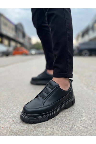 KB-703 Kuback Kömür Cilt Lastikli Günlük Erkek Ayakkabı