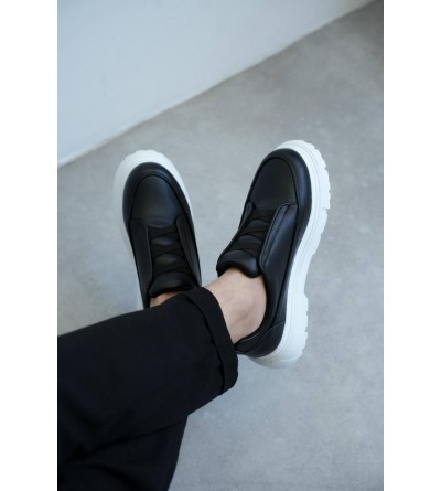 KB-703 Kuback Siyah Lastikli Günlük Erkek Ayakkabı