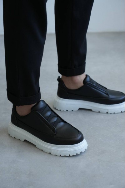 KB-703 Kuback Siyah Lastikli Günlük Erkek Ayakkabı