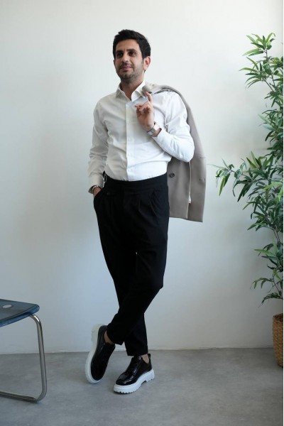 KB-703 Kuback Siyah Rugan Lastikli Günlük Erkek Ayakkabı