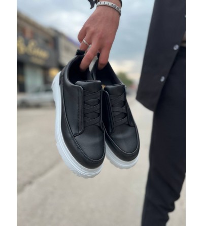 KB-703 Kuback Siyah Lastikli Günlük Erkek Ayakkabı