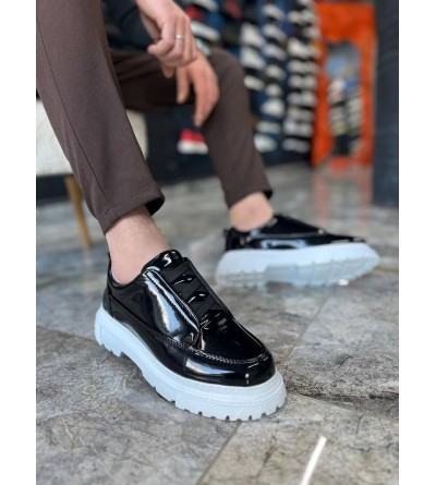 KB-703 Kuback Siyah Rugan Lastikli Günlük Erkek Ayakkabı