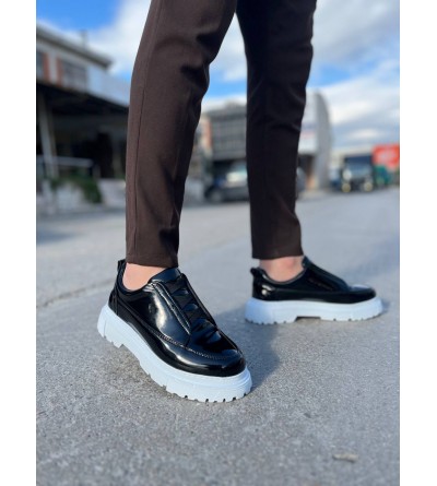 KB-703 Kuback Siyah Rugan Lastikli Günlük Erkek Ayakkabı