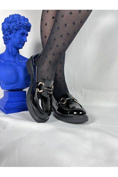 KB-801 Kuback Kömür Rugan Günlük Kadın Babet