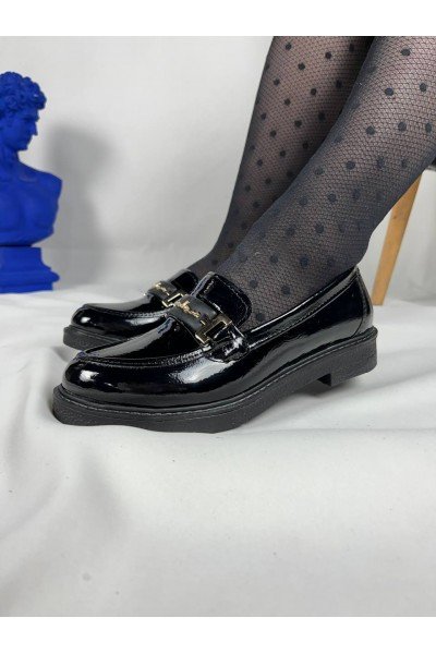 KB-803 Kuback Kömür Rugan Günlük Kadın Babet