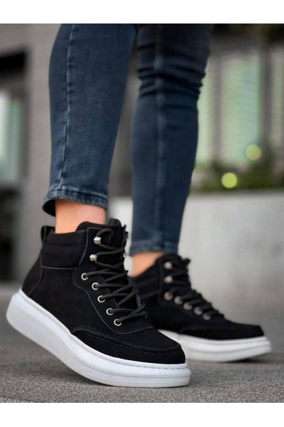 KB-0994  Kuback Siyah Süet  Yüksek Taban  Erkek Bilek Bot