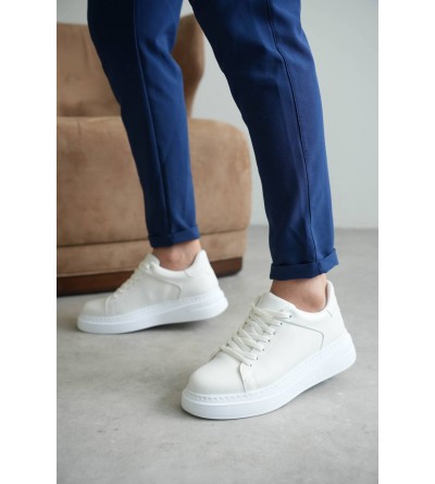 KB-B2 Kuback Beyaz Cilt Günlük Erkek Ayakkabı