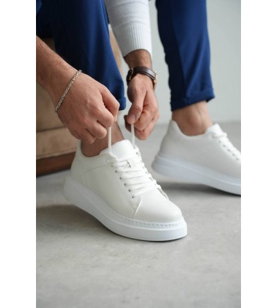 KB-B2 Kuback Beyaz Cilt Günlük Erkek Ayakkabı