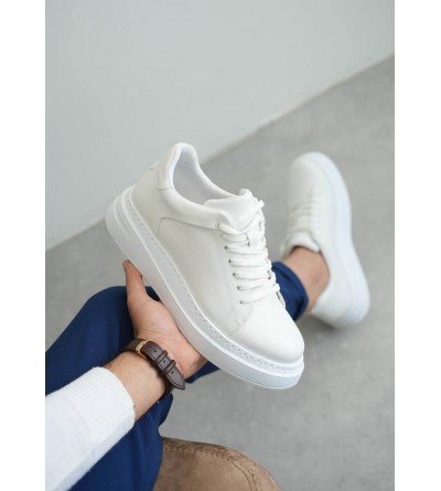 KB-B2 Kuback Beyaz Cilt Günlük Erkek Ayakkabı