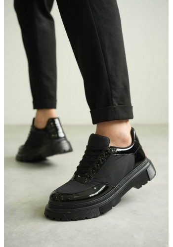 KB-X201 Kuback Kömür Rugan Paraşüt Günlük Erkek Ayakkabı