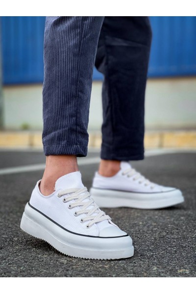 KB-CX-3 Kuback Kısa Beyaz Keten Beyaz Yüksek Taban Spor Ayakkabı KB-CX-3 Kuback Kısa Beyaz Keten Beyaz Yüksek Taban Spor Ayakkabı