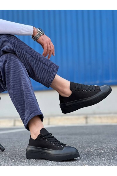 KB-CX-3 Kuback Kısa Siyah Keten Siyah Yüksek Taban Spor Ayakkabı KB-CX-3 Kuback Kısa Siyah Keten Siyah Yüksek Taban Spor Ayakkabı