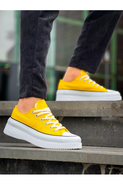 KB-CX-3 Kuback Kısa Sarı Keten Beyaz Yüksek Taban Spor Ayakkabı KB-CX-3 Kuback Kısa Sarı Keten Beyaz Yüksek Taban Spor Ayakkabı
