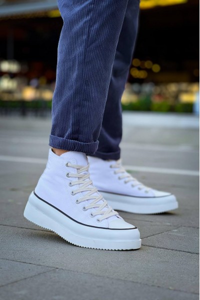 KB-CX-3 Kuback Uzun Beyaz Keten Beyaz Yüksek Taban Spor Ayakkabı KB-CX-3 Kuback Uzun Beyaz Keten Beyaz Yüksek Taban Spor Ayakkabı