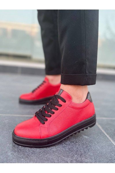 KB-DX2 Kuback Kırmızı Deri Günlük Erkek Ayakkabı